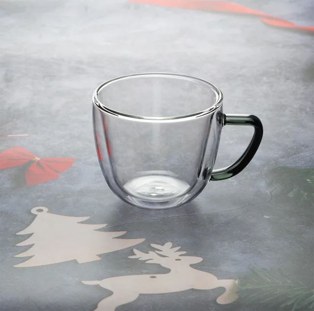 Double wall glass for cuppuccino,espresso,caffee