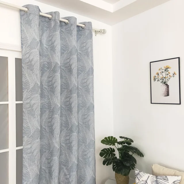00000LK20008 Rita stripe voile fabric yarn dyed jacquard screen printing cutting recycle voilage ready made linen curtain