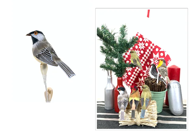 ! Christmas Tree Ornaments Bird Figurines Old-fashioned Miniature Decorating Natural Christmas Garland Wreath Home Garden Holiday Wedding With Clips