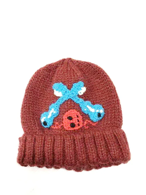 Kids kinnted hats with pompon