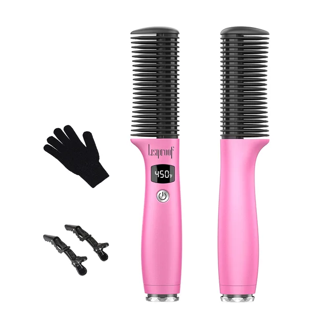 Lisiproof Easy carry straightener combs LS-B002 Flat round comb teeth, curling & straighten comb multi-purpose