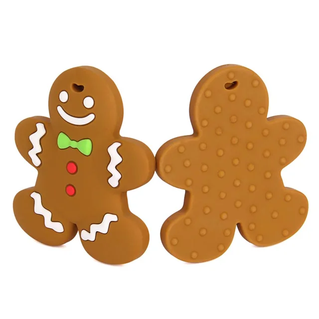 Silicone Gingerbread man teether