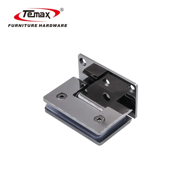 TEMAX 90 degree SS304 Stainless Steel Shower Glass Soft Close Hydraulic Door Hinges