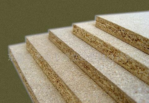Plain particle board