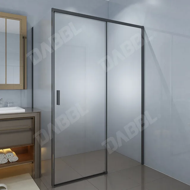 Elegant black bath shower enclosure,rectangle tray shower rooms,glass shower cabins,simple shower cubicles,european style sliding doors