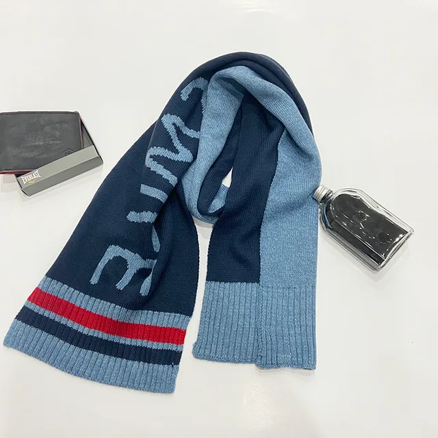 Awgf-200623 Mens Slogan Scarf Knitting Scarf Soft Scarf