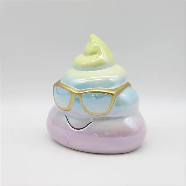 Pearlescent ceramic ice cream money box