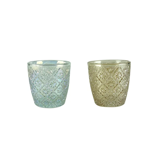 Glass candleholder