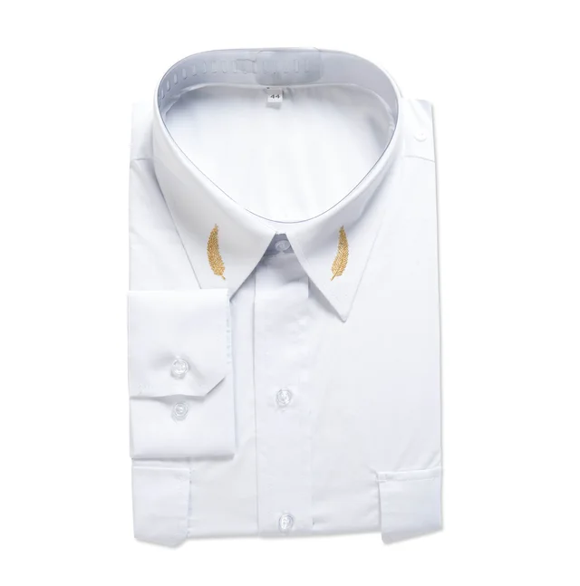 Military Plain Long Sleeve Formal Dress Shirt For Men