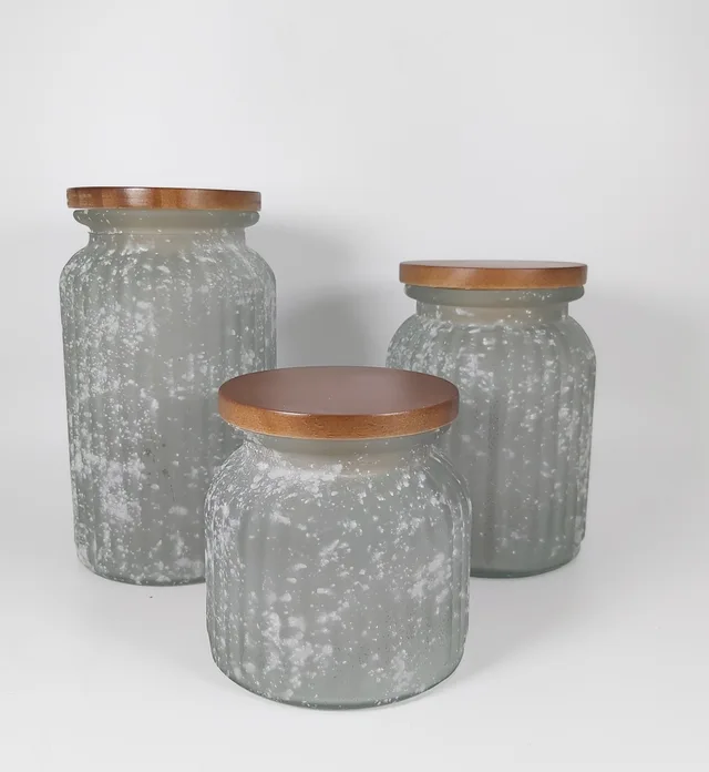 Storage jar with wooden lid