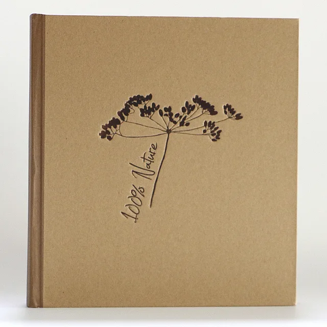 Gold foil stamping kraft paper book bound photo album