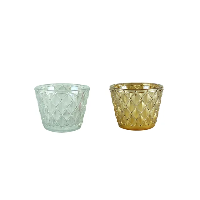 Glass candleholder