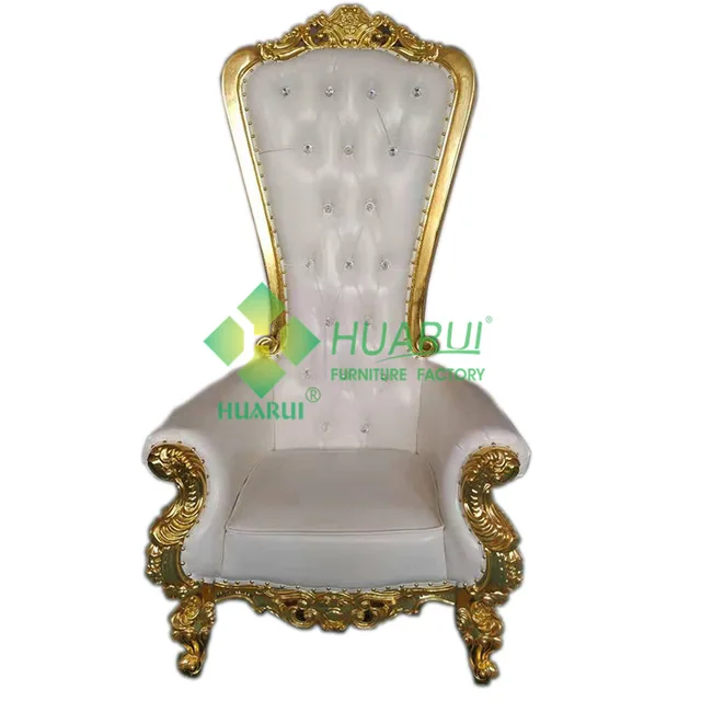 Gold king throne chairs queen royal wood chairs sofa for sale