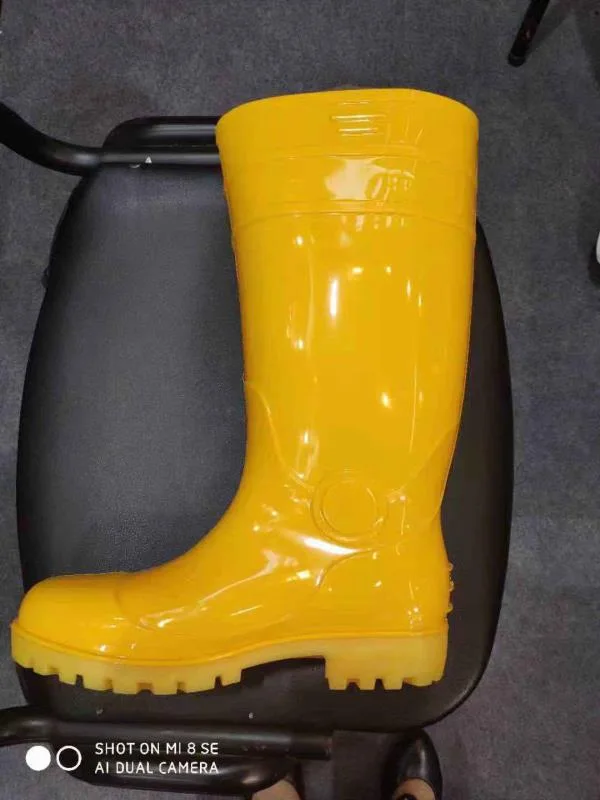 PVC safety boots or rain boots gum boots black/yellow/green/white