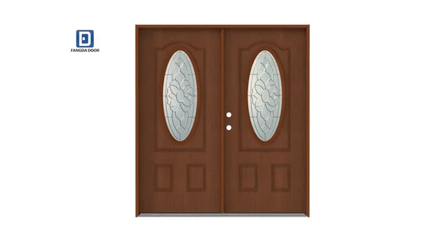 Fiberglass door , wooden grain door