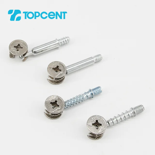 CF.3660+1690 TOPCENT furniture hardware fittings 3 in 1 minifix fasteners eccentric screws connector cam lock dowel