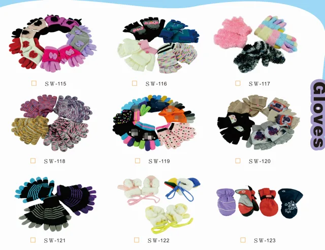 Knitted children's gloves
