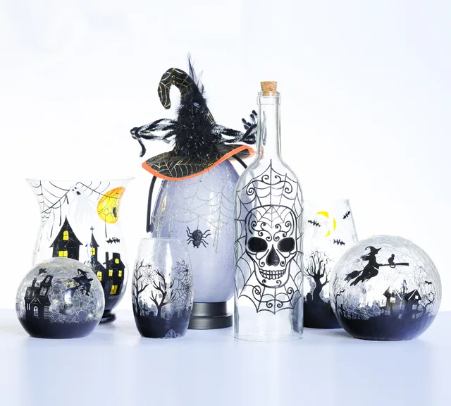 Hand Painted Glass Decoration LED