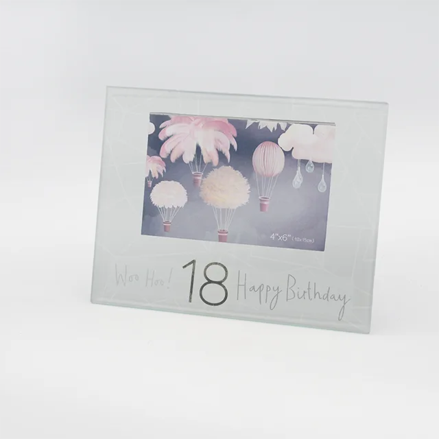 18 Years milestone Glass Photo frame 4x6"