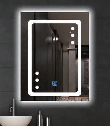 Bathroom mirror with LED light