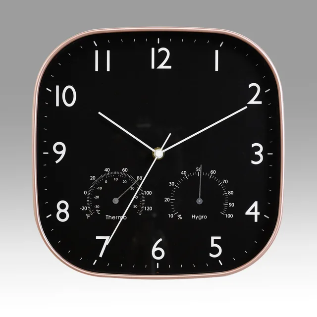 Wall clock with temperature