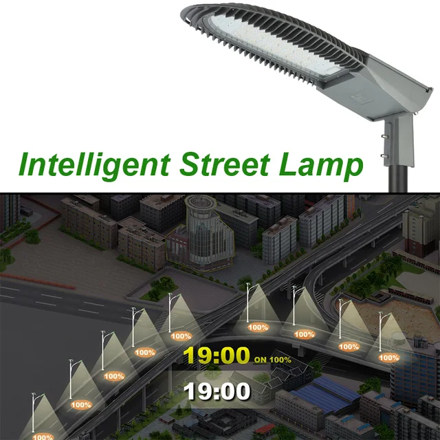 Adjustable angle timing lighting led Intelligent street lamp 150W 250w 300W