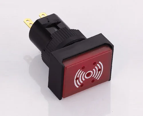 16mm Rectangle Plastic Buzzer with LED