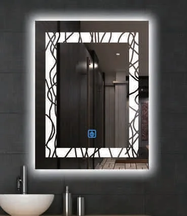Bathroom mirror with LED light
