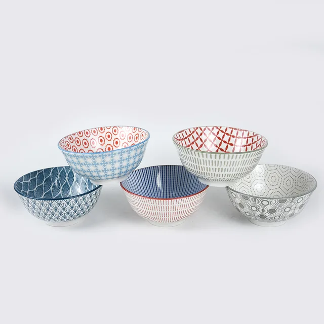 Ceramic bowl with 2 Sides PAD printing desigin