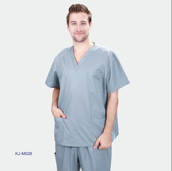 Male short sleeves scrub set