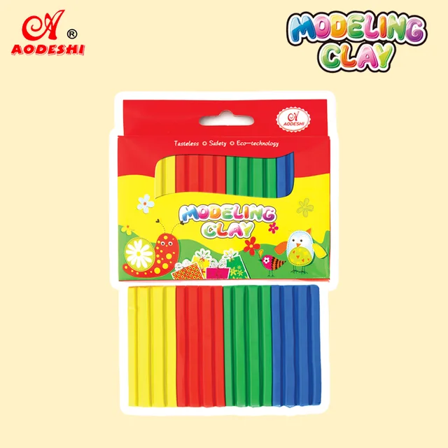 4 Colors Flat Shape Modeling Clay