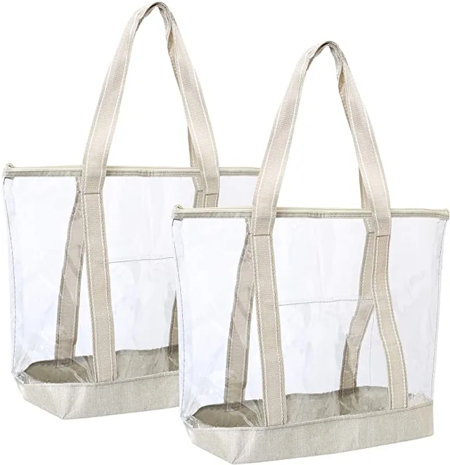 Easy Carry Waterproof Clear Transparent Pvc Plastic Ladies Tote Bag Women Handbags