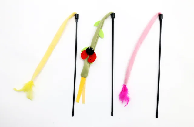 Pet Fit For Life Multi Feather Teaser and Exerciser for Cat and Kitten - Cat Toy Interactive Cat Wand
