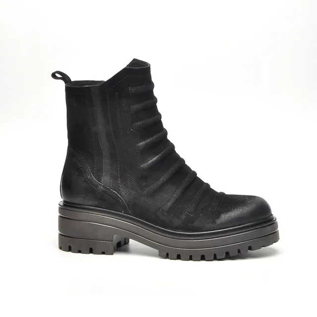 Ladies Moto-inspired ankle boot snow boot W509B-09