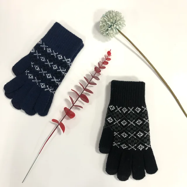 WGLKA20 Women Men Gloves Winter Touch Screen Gloves knit glove acrylic magic glove jacquard acrylic