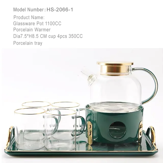 Tea set with warmer and tray