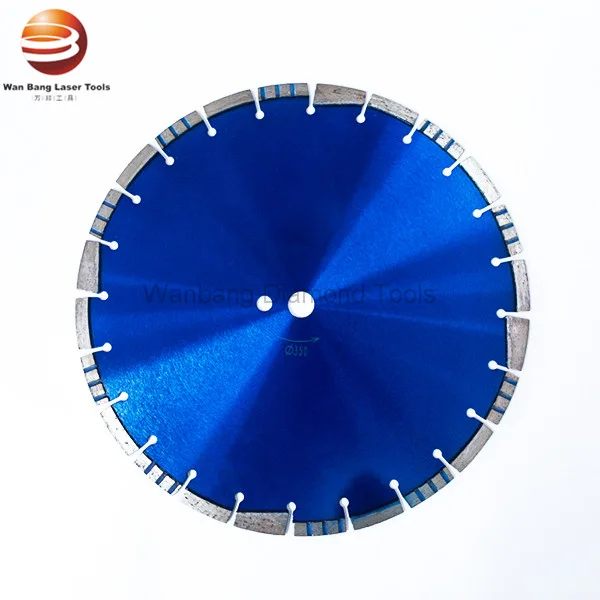14" Laser welded diamond saw blade for Asphalt turbo segments