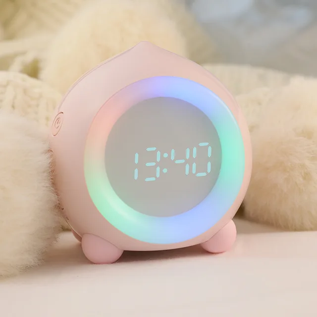 AN0543 Cute Peach Kids Sleep Trainer Clock