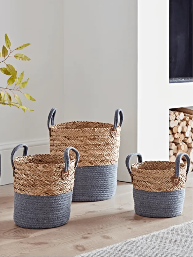 Rattan Wicker Storage Bins
