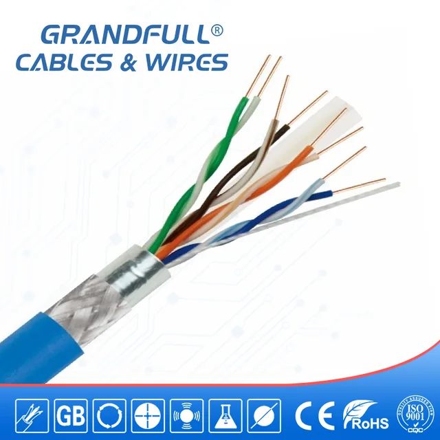 Cat6e SFTP Lan Cable(0.57C) 4pairs Twisted Cable Network Cable Ethernet Cable