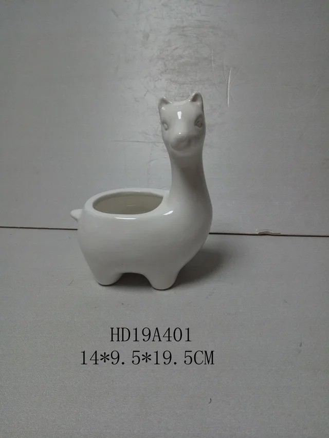 Alpaca shape dolomite ceramic pot