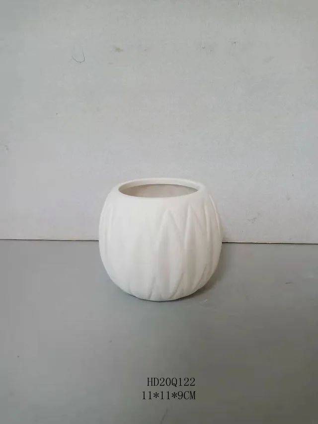 Geometry design ceramic plant pot