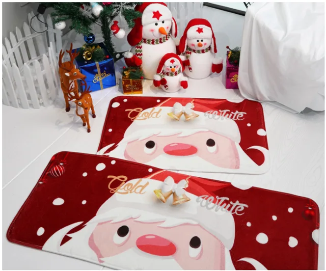Polyester common printing rug-christmas