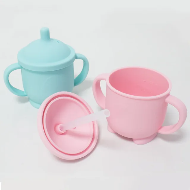 KASU CP010 Kids Baby Pacifier Silicone Straw Sippy Cup