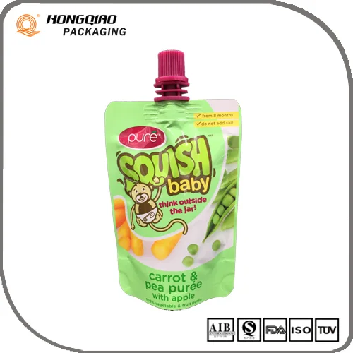Standing up pouch for puree