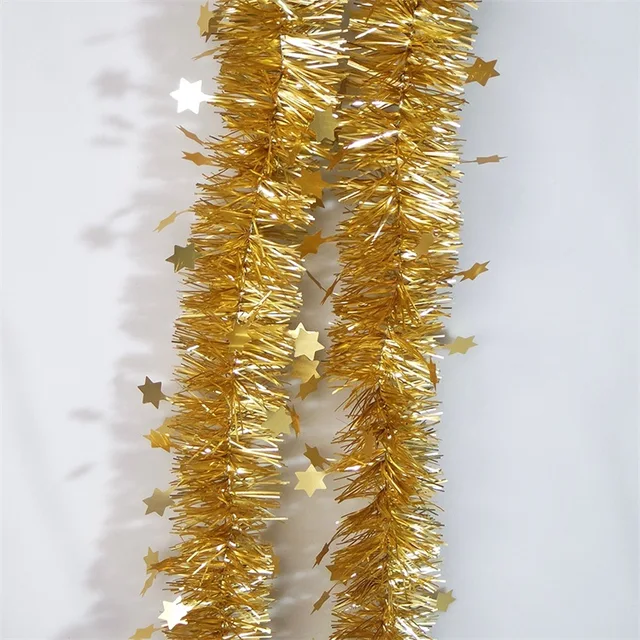 Christmas Festival Decorations Shiny Hanging PET Tinsel
