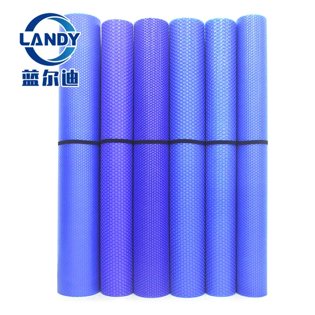 Solar round bubble swimming pool cover blue