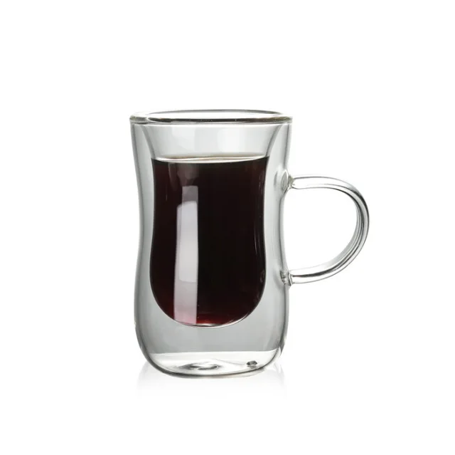 Double coffee mug with handle