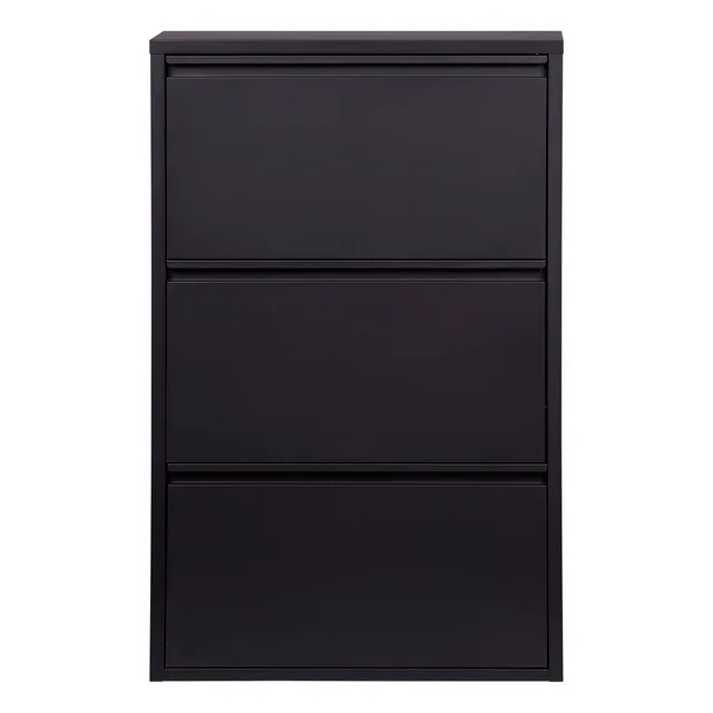 Shoe rack in metal 3 doors