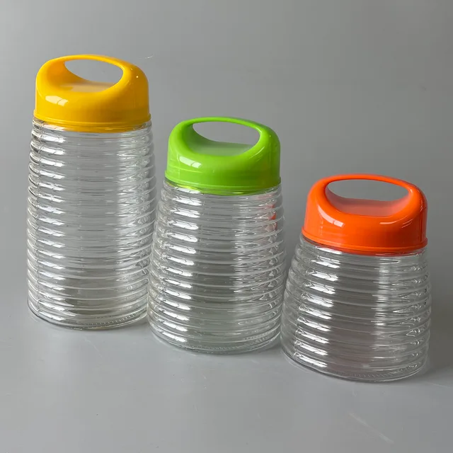 Plastic lid glass canister